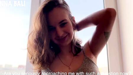 Сучка просит её пошлёпать по попке с 06:24; придушивает себя на 06:30; трах на подоконнике крупным планом на 07:11; дрочит член брату на 07:57, 08:45   Модель:Anna Bali  Категория: русское