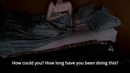 Братик разводит на секс сестру, обещая сохранить ее секрет о мастурбации