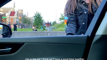 Пикапер устроил маленький порно кастинг московской телочке прямо в машине