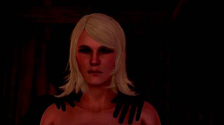 Трансухи с огромными хуями жарят ведьмачку во все дыры, наказывая за похотливость