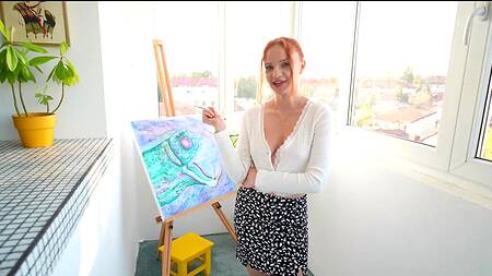 Рыжая студентка искусно сосет большой член в обмен на кунилингус и жаркий трах в пизду