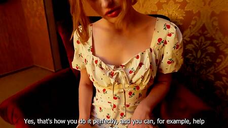 Камшотом расплатился с горячей блондинкой за сеанс психотерапии и классный секс