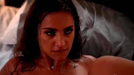 Загорелая краля разводит на кунилингус и секс скромника с большим хуем