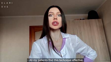 Сексапильная медсестра излечит любой недуг глубоко посасывая хуй и тряся большими буферами