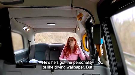 Рыжая Jupiter Jetson едет на такси в другой город и ебется в машине