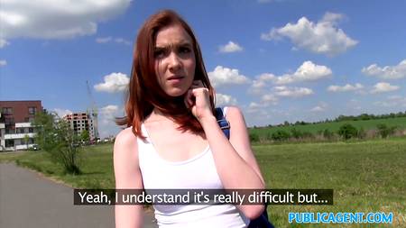 Порно агент трахнул за деньги рыжеволосую девушку