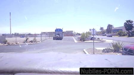 Полицейский ебет в рабочем автомобиле молодую нарушительницу