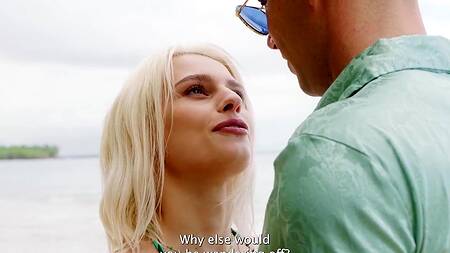 Курортный роман и страстным секс с блондинкой