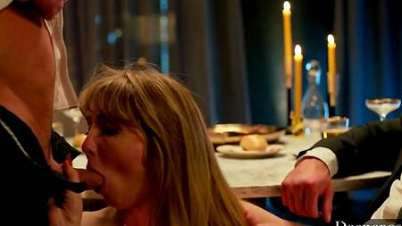 Совместный ужин с парнем и его другом заканчивается МЖМ