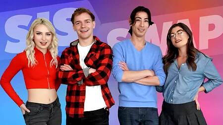 Красивые сестры обмениваются парнями и страстно ебутся