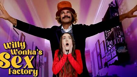 Вилли Вонка показывает свой дом и трахает худенькую милашку