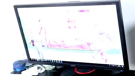 Увидел что падчерица дрочит на видео игру и трахнул её раком