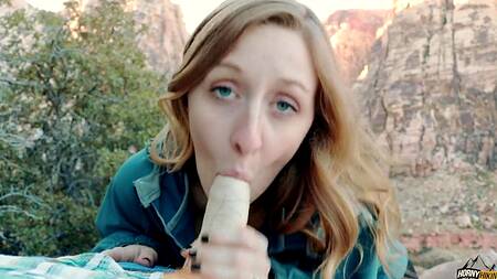 Посетили национальный парк и занялись там жарким сексом