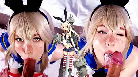 Анимешница обожает сосать крепкий хуй и вкус спермы