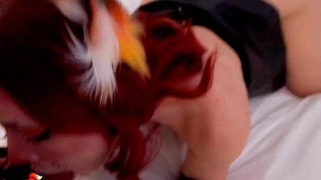 Пошлая рыжая личика говорит - дай сюда свой член