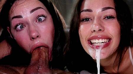 Грубо трахает красотку в рот и кончает - подборка