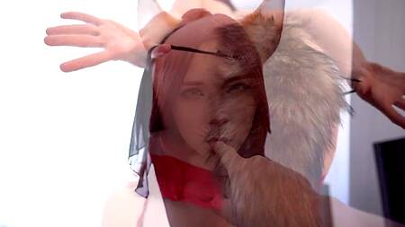 Рыжая лисичка просит кончить ей на личико после секса