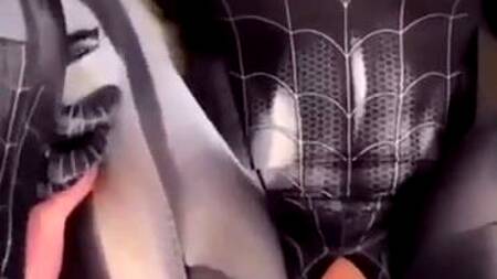 Sophie Rain (Софи Рейн) онлифанщица в костюме человека паука