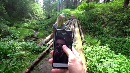 Снял на камеру как отодрал в парке привлекательную подругу