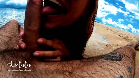 Оприходовал на пляже от первого лица сексапильную сучку с натуральной грудью