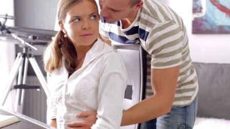 Красивое русское порно молодой пары в домашней обстановке