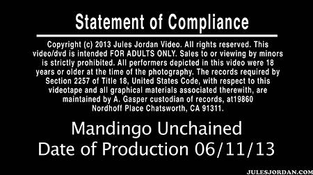 Негритос смачно ебет огромным членом белую сучку в три дырки