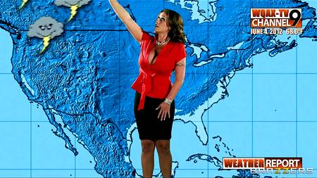 Ведущая прогноза погоды дает себя трахнуть своему начальнику