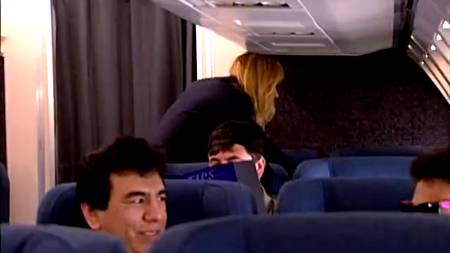 Межрассовый секс в самолете