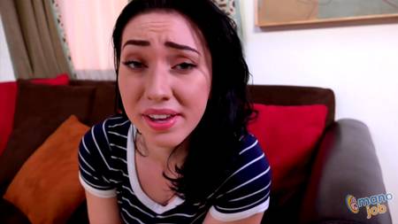 Страстная соска гоняет губами по жилистому члену счастливчика