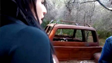 Французская давалка отдалась на природе