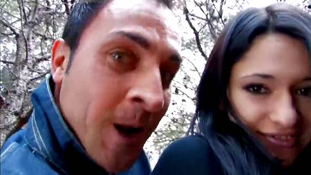 Французская давалка отдалась на природе